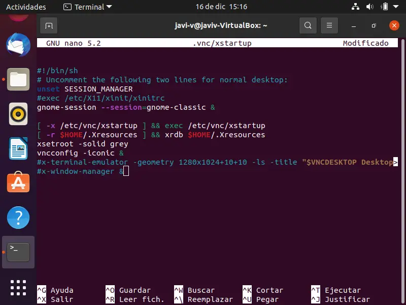 ubuntu 16.04 vnc server xstartup gnome